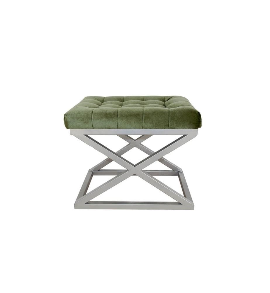 Pouf, Silver, Fuchsia, Cadre : 100% métal, tissu : 100% polyester Babyface