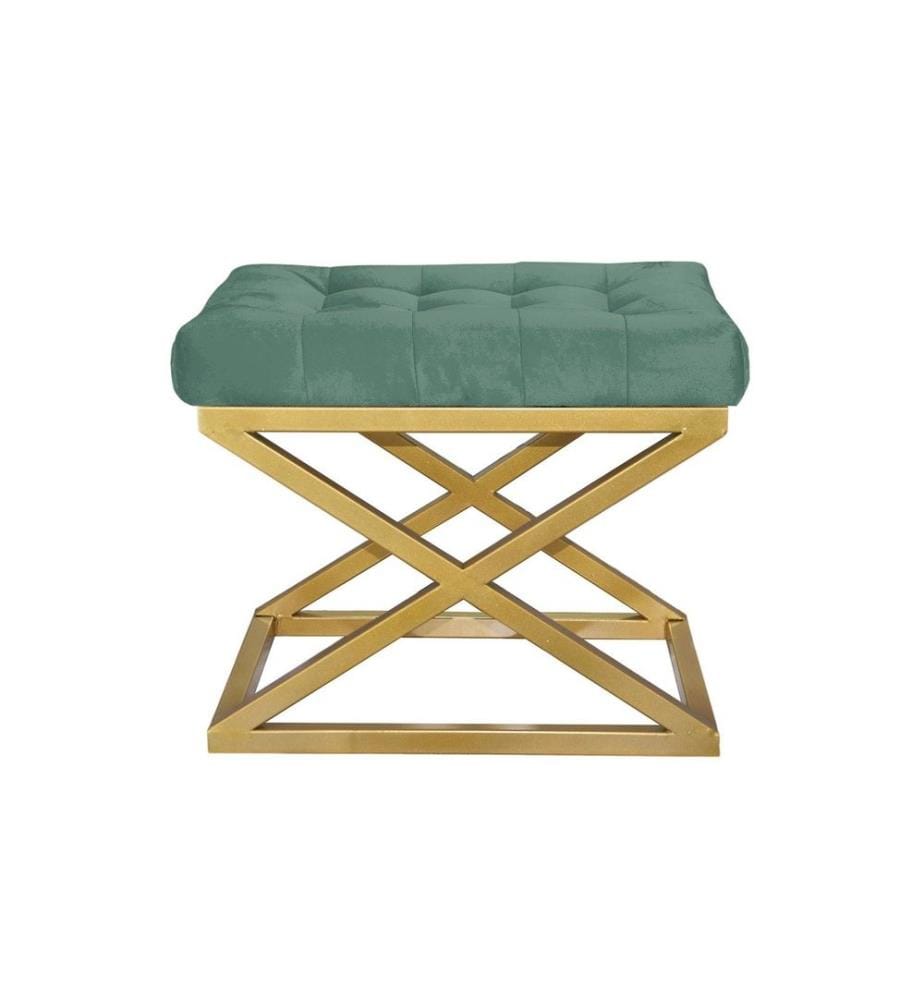 Pouf, or, vert, cadre : 100% métal, tissu : 100% polyester Babyface