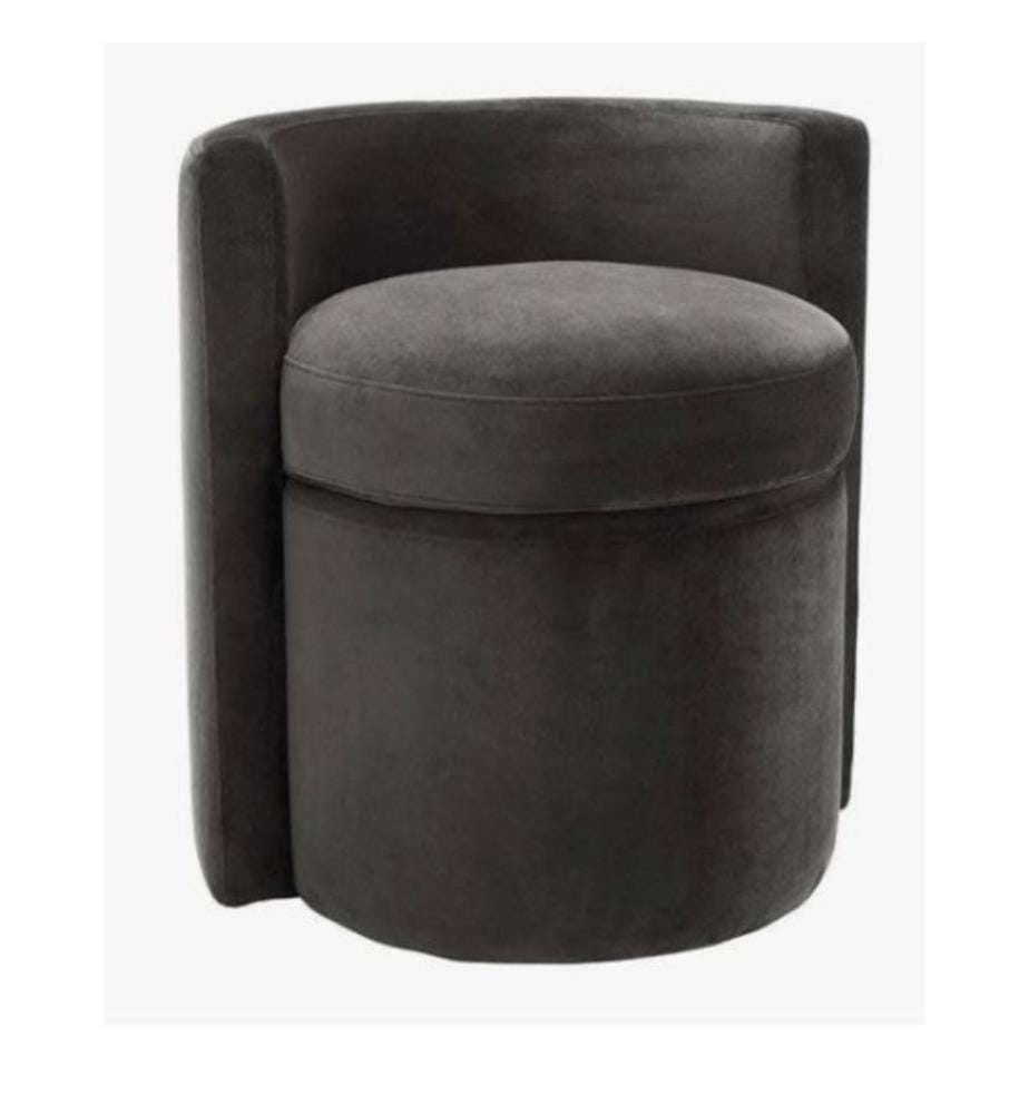 Pouf, Anthrachite, Cadre : MDF, Tissu : Babyface