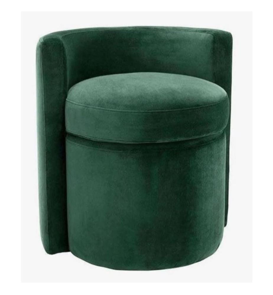 Pouf, Vert foncé, Cadre : MDF, Tissu : Babyface