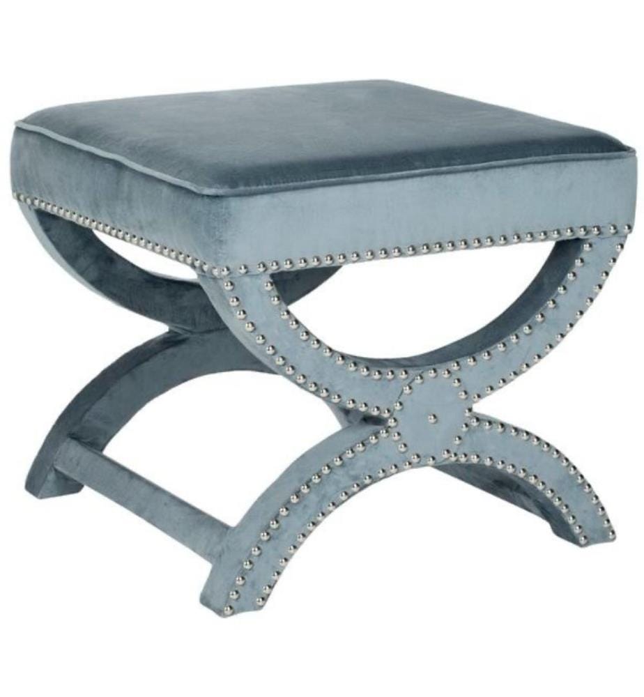 Pouf, Baby Blue, Cadre : MDF, Tissu : Babyface