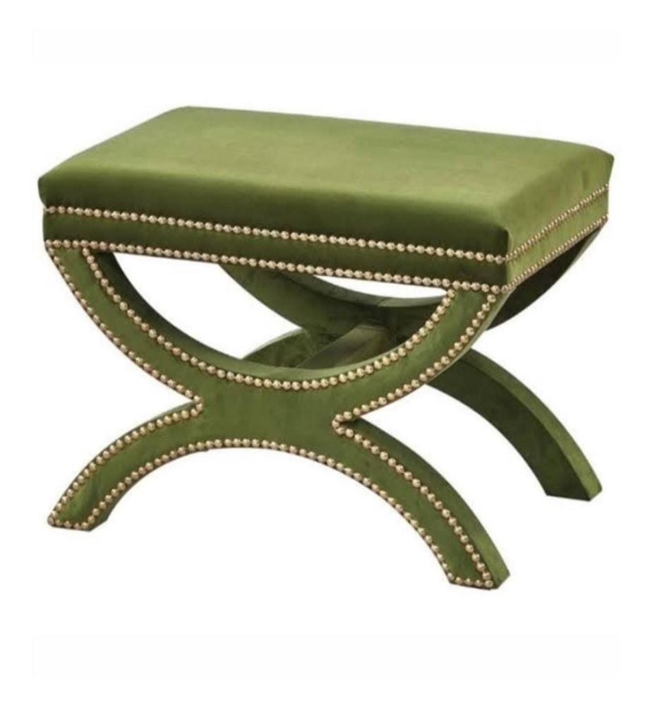 Pouf, Vert, Cadre : MDF, Tissu : Babyface