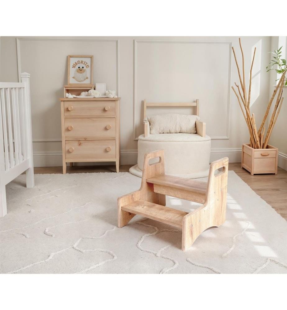 Tabouret marchepied pour enfants, chêne, 100 % MDF