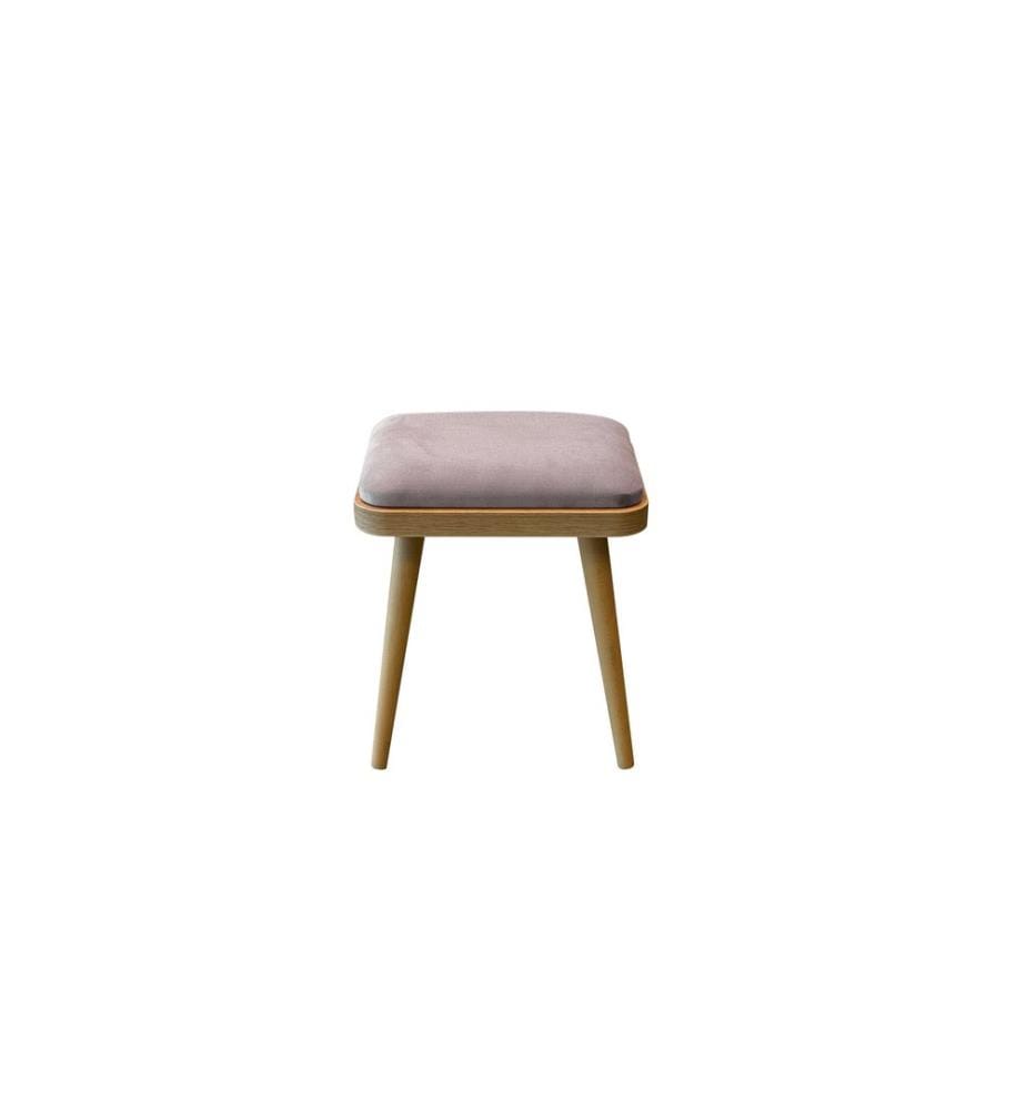 Set de tabourets, 2 pièces, chêne, gris, 100 % panneau de particules revêtu de mélamine, housse : 100 % lin