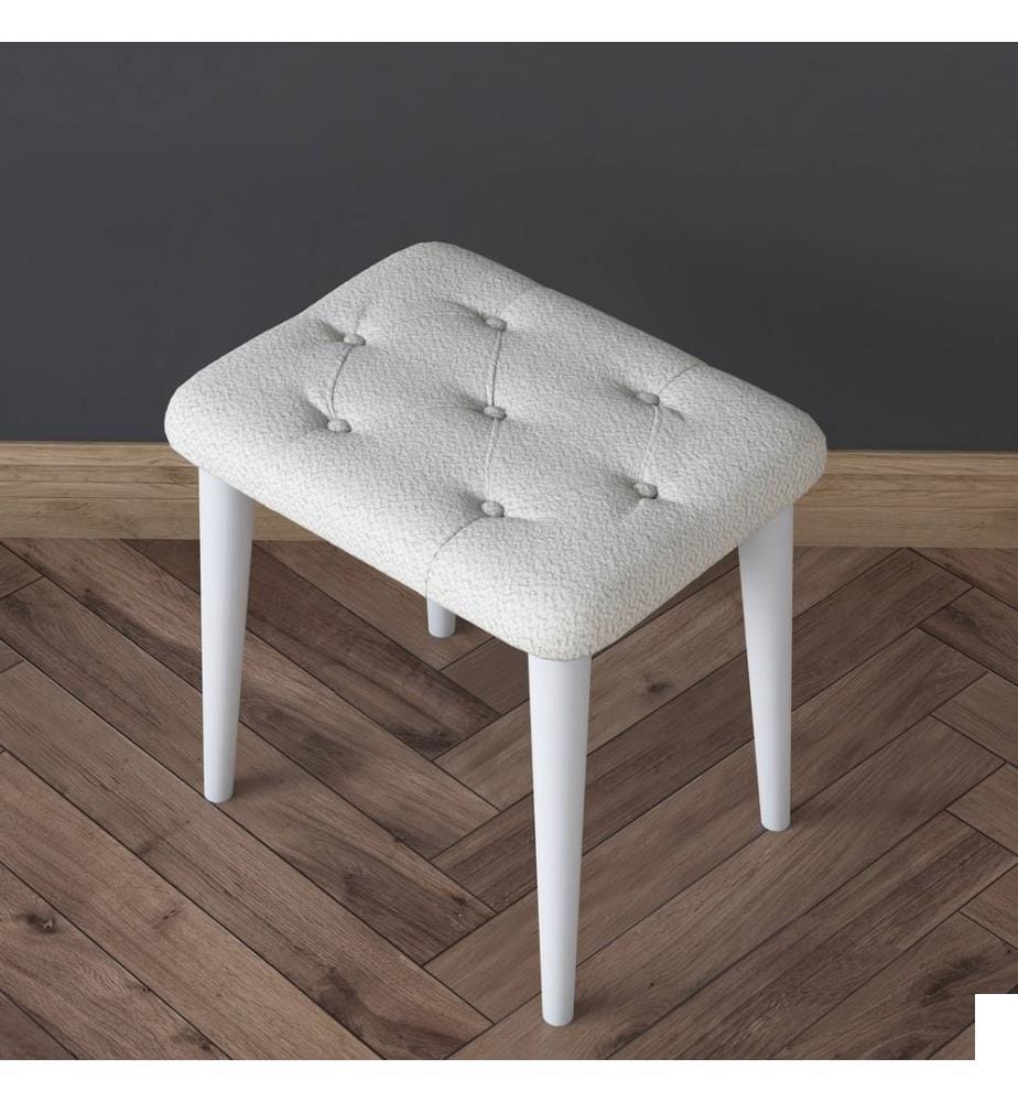tabouret, blanc, 100 % panneau de particules mélaminé (qualité E1)