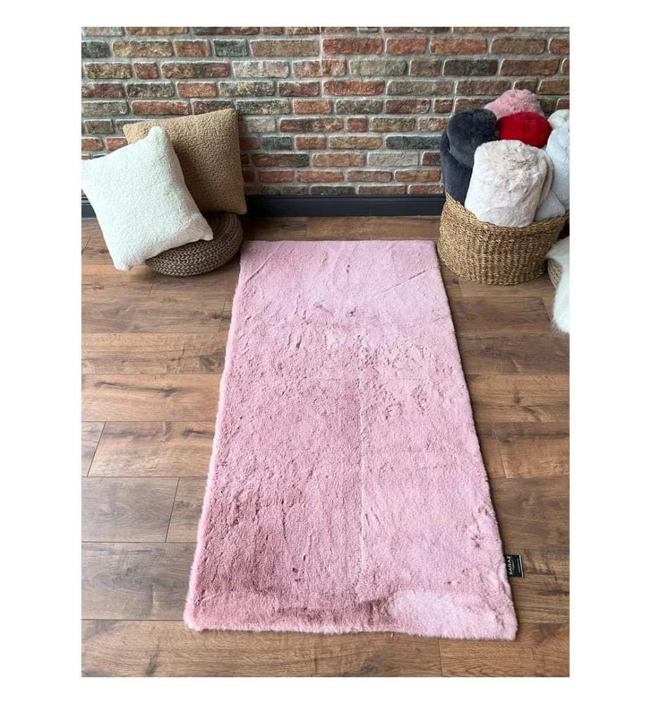 Tapis, rose, 100% polyester, 120 x 180 cm