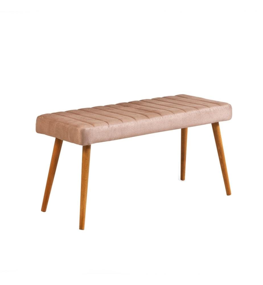 Banc, pierre de pin atlantique, structure métallique, tissu polyuréthane