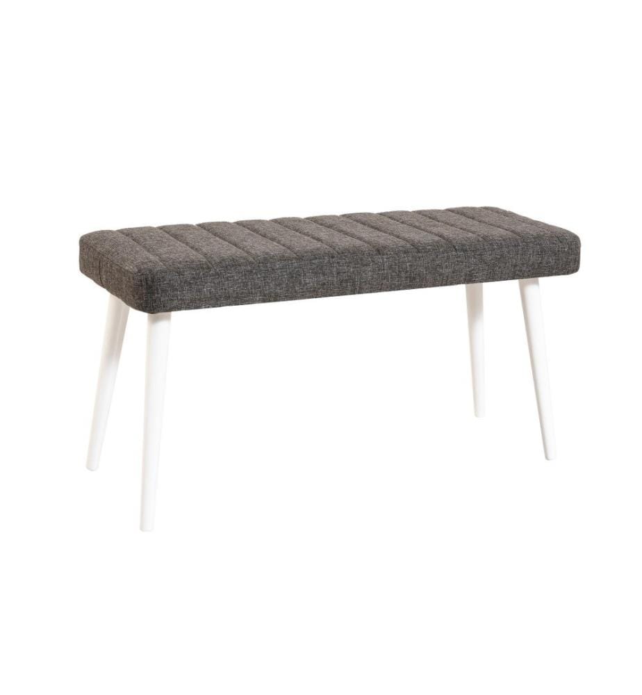 Banc, blanc anthracite, structure métallique, tissu polyuréthane