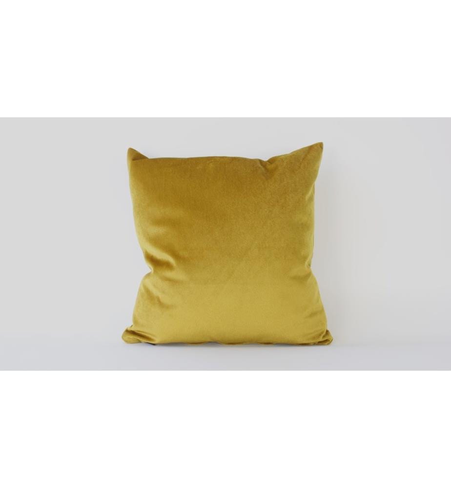 Housse de coussin, moutarde, 100 % VELOURS