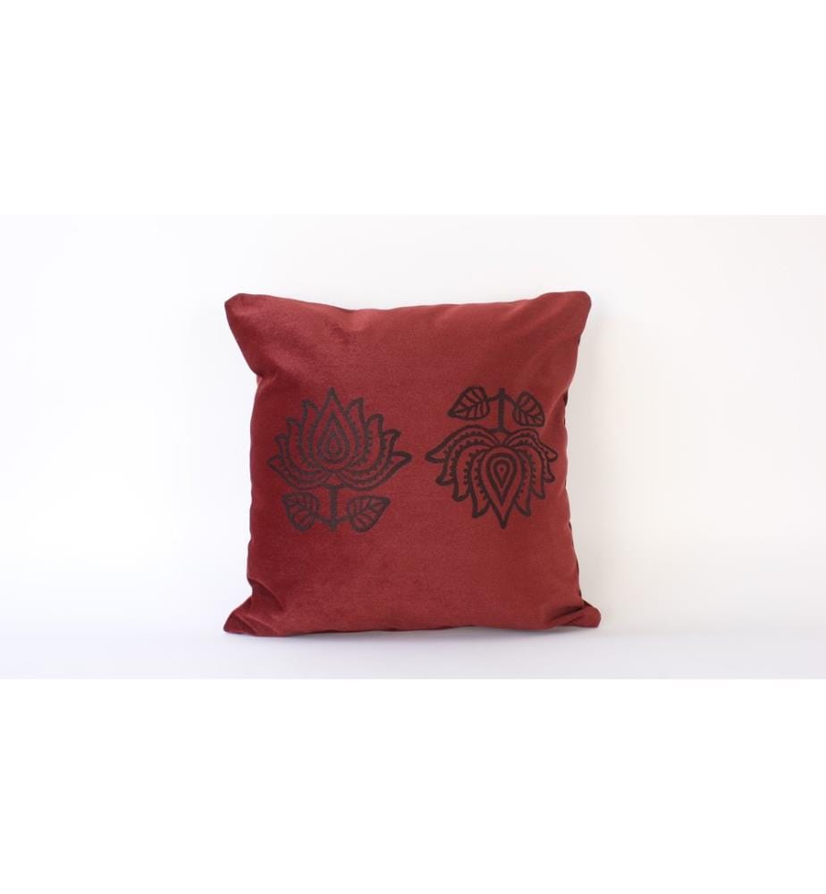 Housse de coussin, rouge bordeaux, 100 % VELOURS
