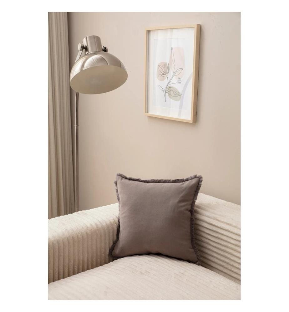 Housse de coussin, gris, tissu : 100 % POLYESTER