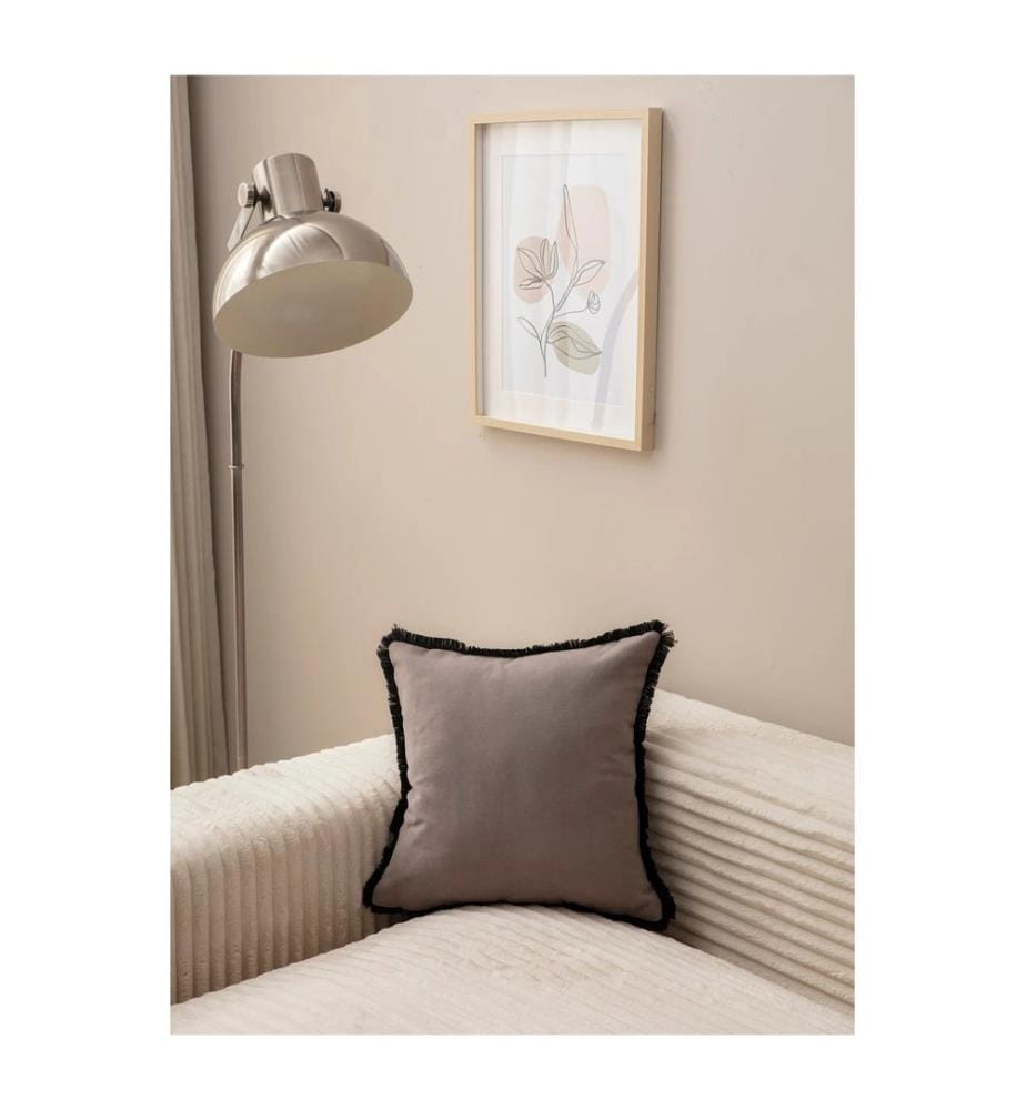 Housse de coussin, gris, tissu : 100 % POLYESTER