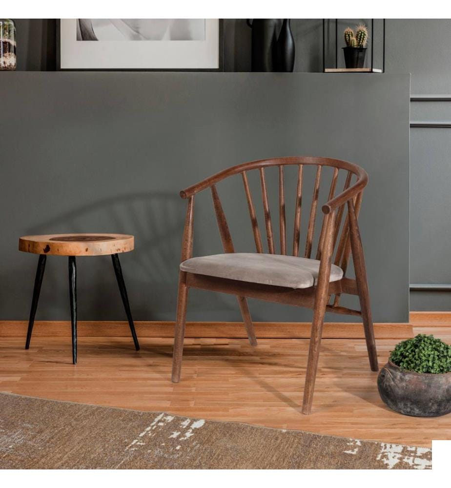 Chaise, Noyer, Beige, Bois massif