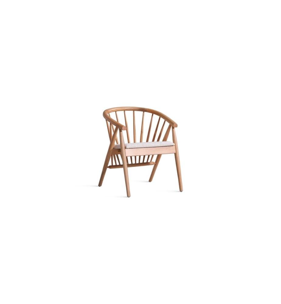 Chaise, naturelle, 100 % BOIS DE HÊTRE, tissu Teddy