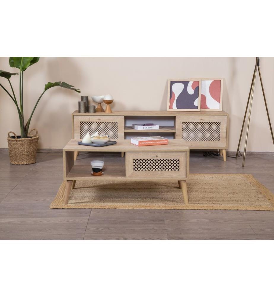 Table basse, chêne, 100 % PANNEAU DE PARTICULES DE BOIS ENDUIT DE MÉLAMINE