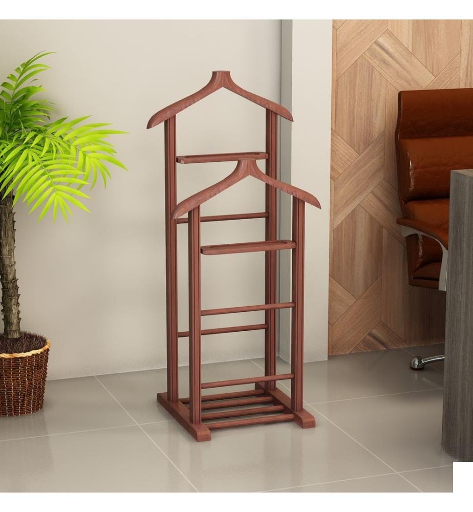 Porte-manteau, noyer, 100 % BOIS DE CHAR