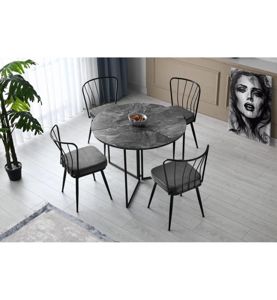 Anthracite, Tables Basses, 72X100X100 cm, Plaque De Particules Enrobée De Mélamine