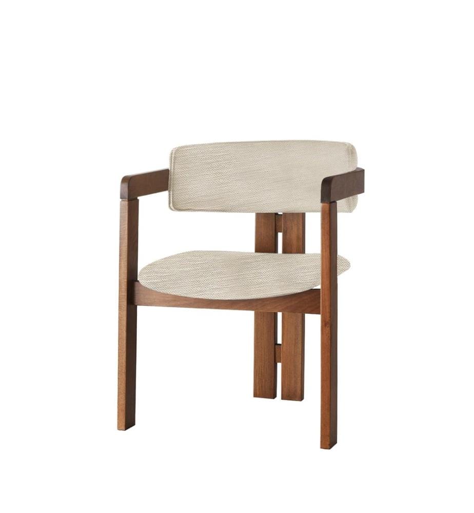 Chaise, gris clair, noyer, piétement : Bois