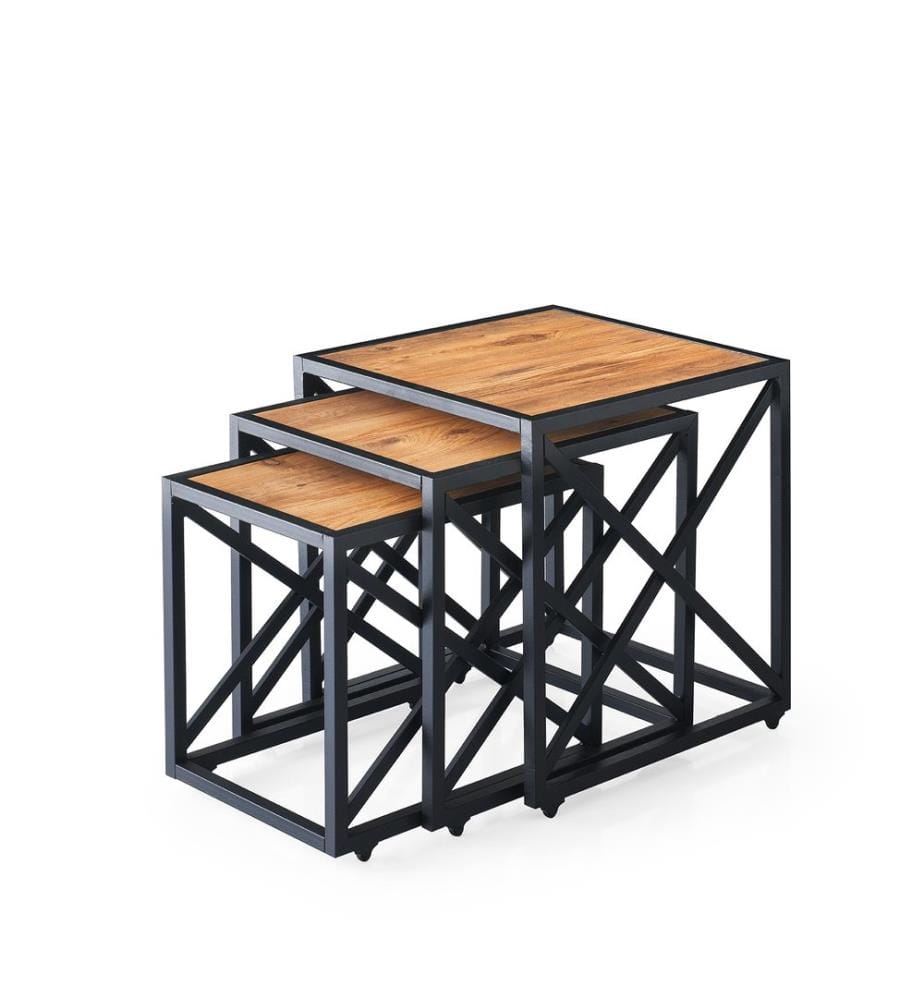 Table gigogne, pin, piétement : 100% Melamine Particle Board