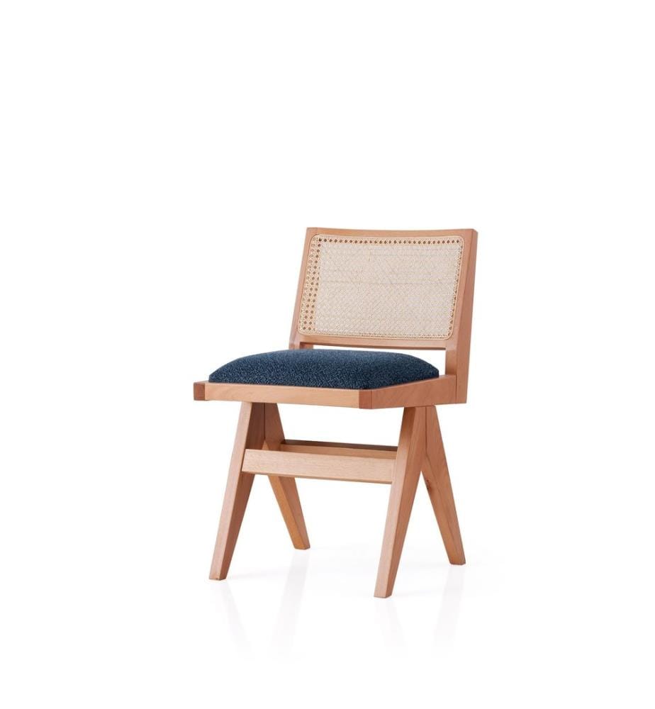 Chaise, chêne, bleu foncé, structure : 100 % BOIS DE HÊTRE, assise : 100 % CONTREPLAQUÉ