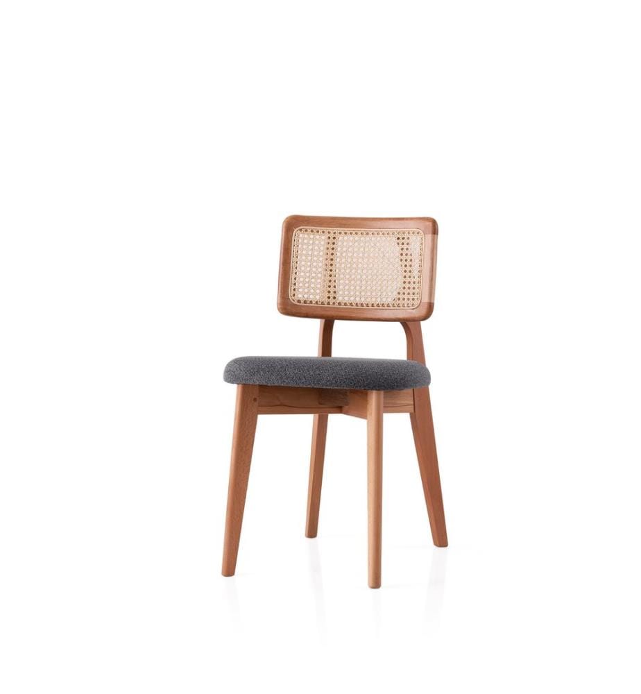 Chaise, chêne, gris foncé, structure : 100 % BOIS DE HÊTRE, assise : 100 % CONTREPLAQUÉ