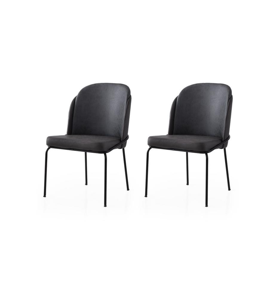 Ensemble de chaises, 2 pièces, doré, noir, structure : 100 % FER, assise : PANNEAU DE PARTICULES REVÊTU DE MÉLAMINE, dossier : CONTREPLAQUÉ