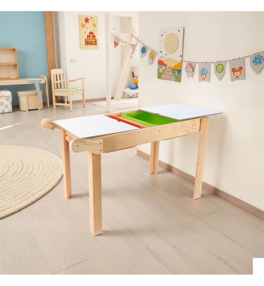 Table pour enfants, chêne, 100 % pin massif