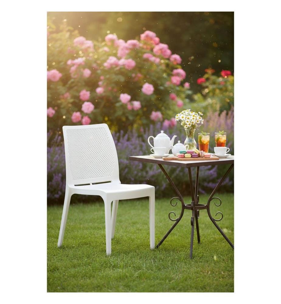 Chaise, blanc, 100 % polypropylène