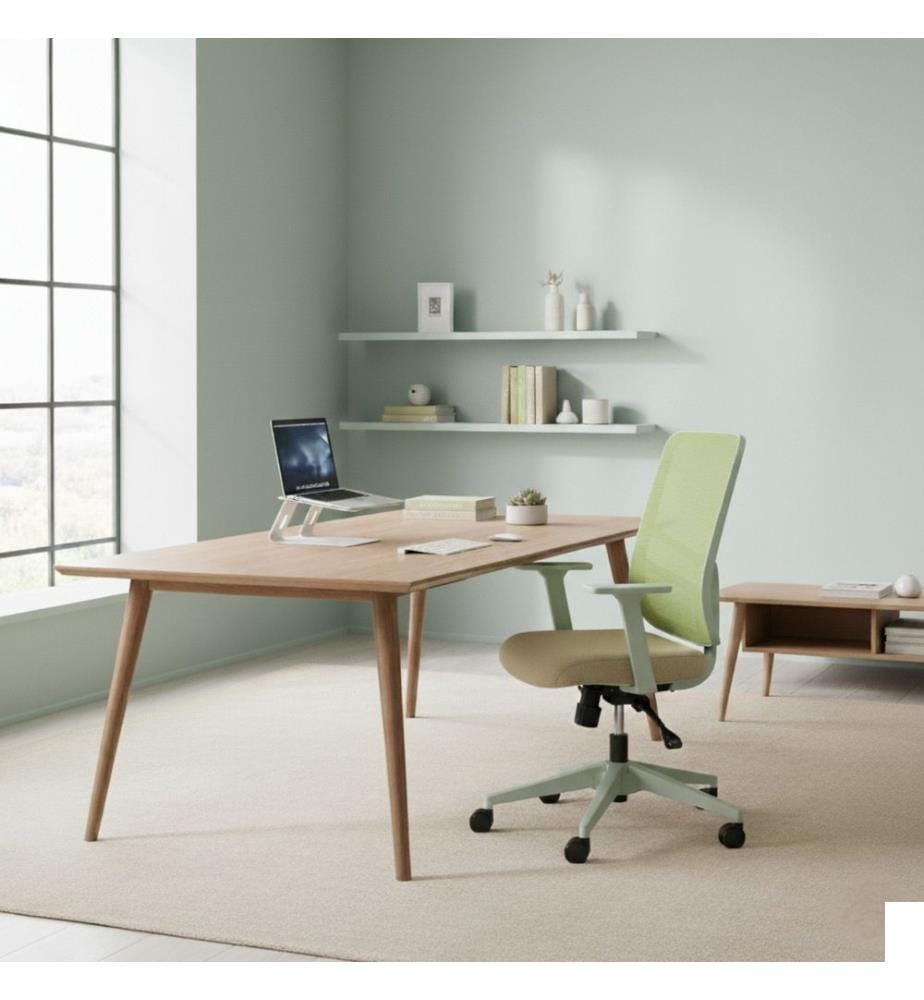 Chaise de bureau, vert, structure : 100 % plastique