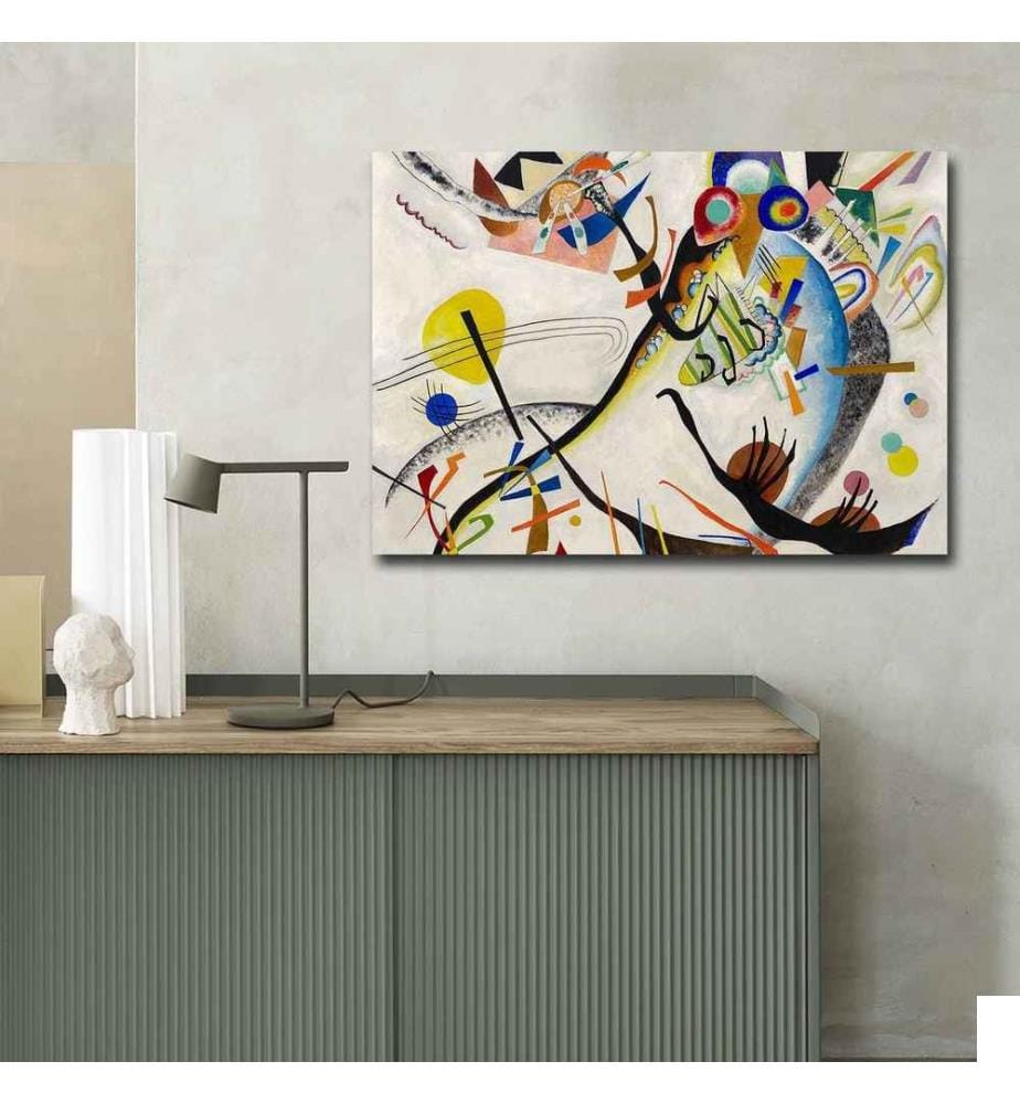 Peinture décorative sur toile, Multicolore, Toile en daim