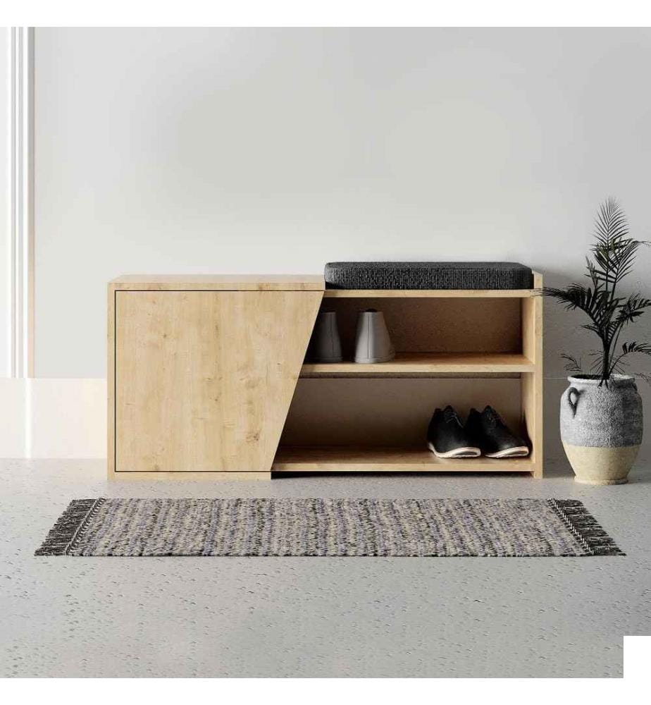Meuble à chaussures, chêne, panneau de particules mélaminé