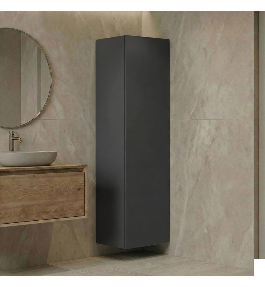 Meuble de salle de bain anthracite mat 100 % MDF PET mat