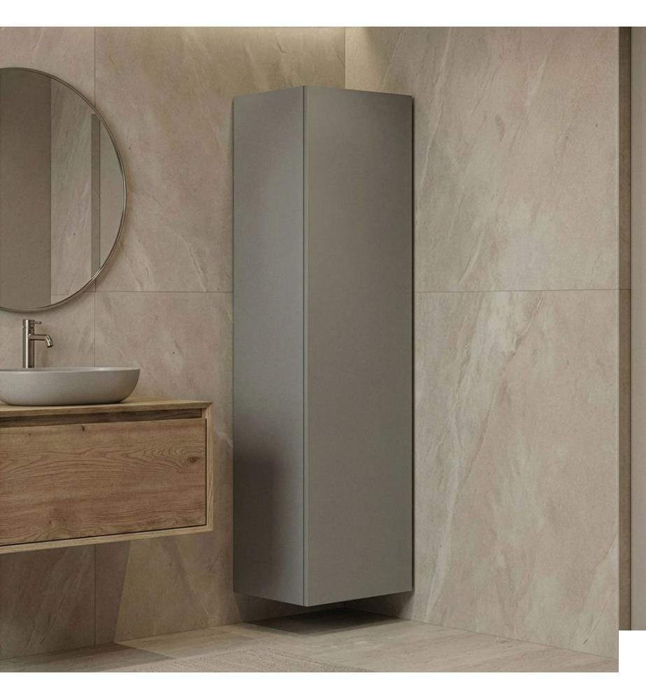 Meuble de salle de bain vison mat 100 % MDF PET mat