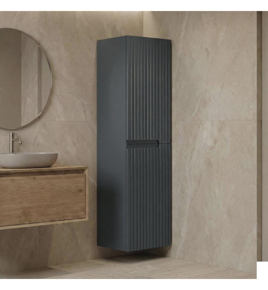 Meuble de salle de bain anthracite mat MDF 100 % laqué mat