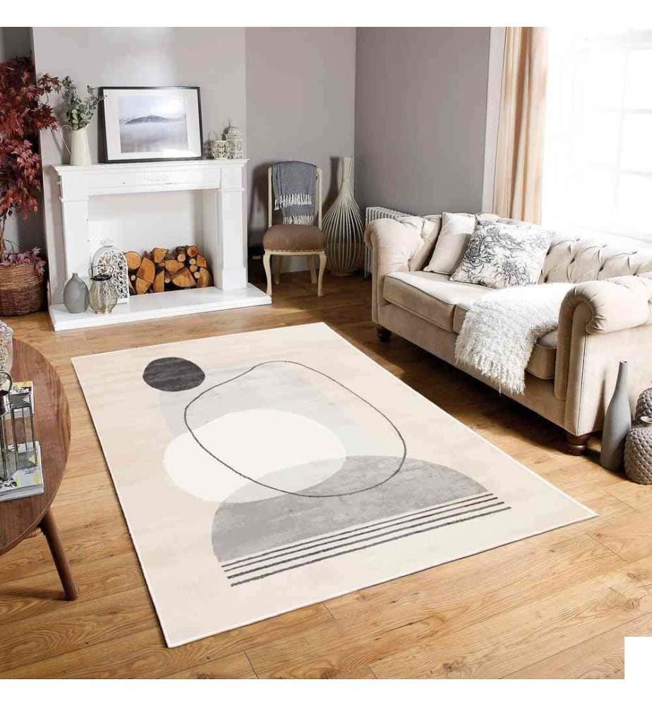 Tapis, crème, 70% coton - 30% chenille, 80 x 120 cm