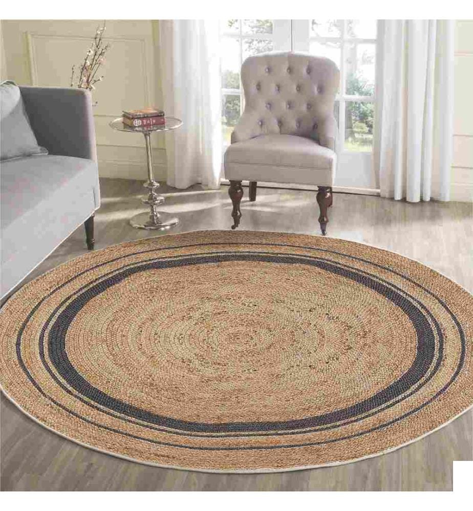 Tapis, crème, 70% coton - 30% polyester, semelle : 100% COTON, 150 x 150 cm