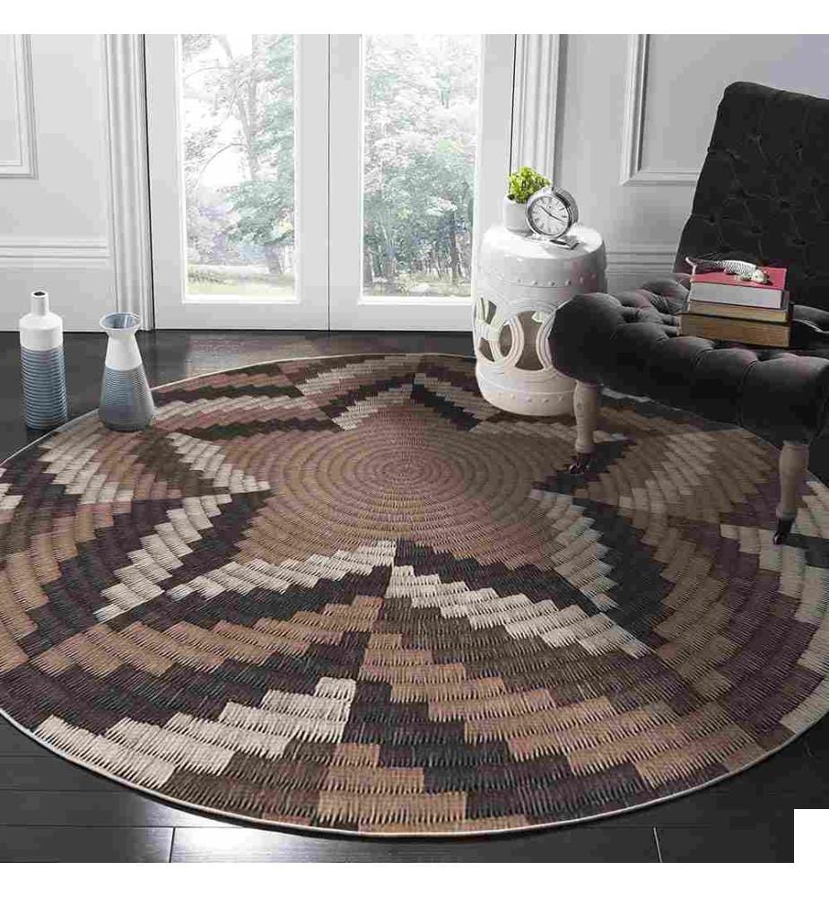 Tapis, Multicolore, 70% Coton - 30% Polyester, Semelle : 100% COTON, 120 x 120 cm