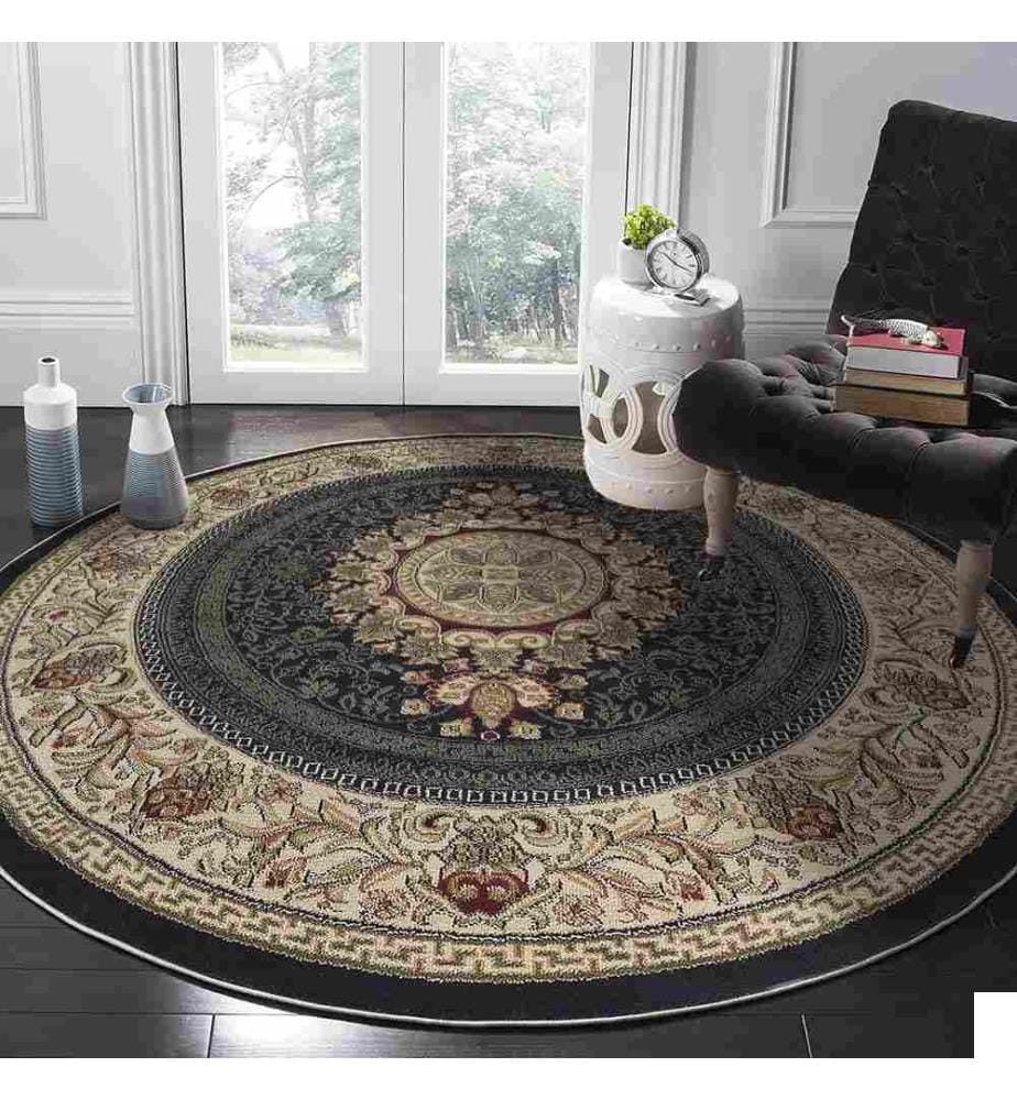 Tapis, vert, 70% coton - 30% polyester, semelle : 100% COTON, 150 x 150 cm