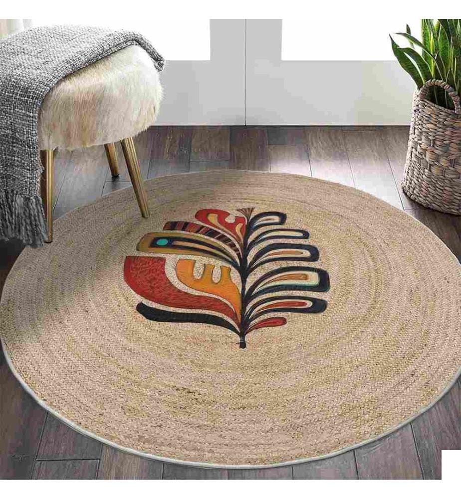 Tapis, crème, 70% coton - 30% polyester, semelle : 100% COTON, 180 x 180 cm