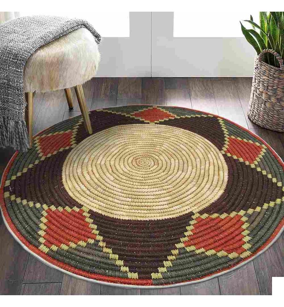 Tapis, crème, 70% coton - 30% polyester, semelle : 100% COTON, 150 x 150 cm