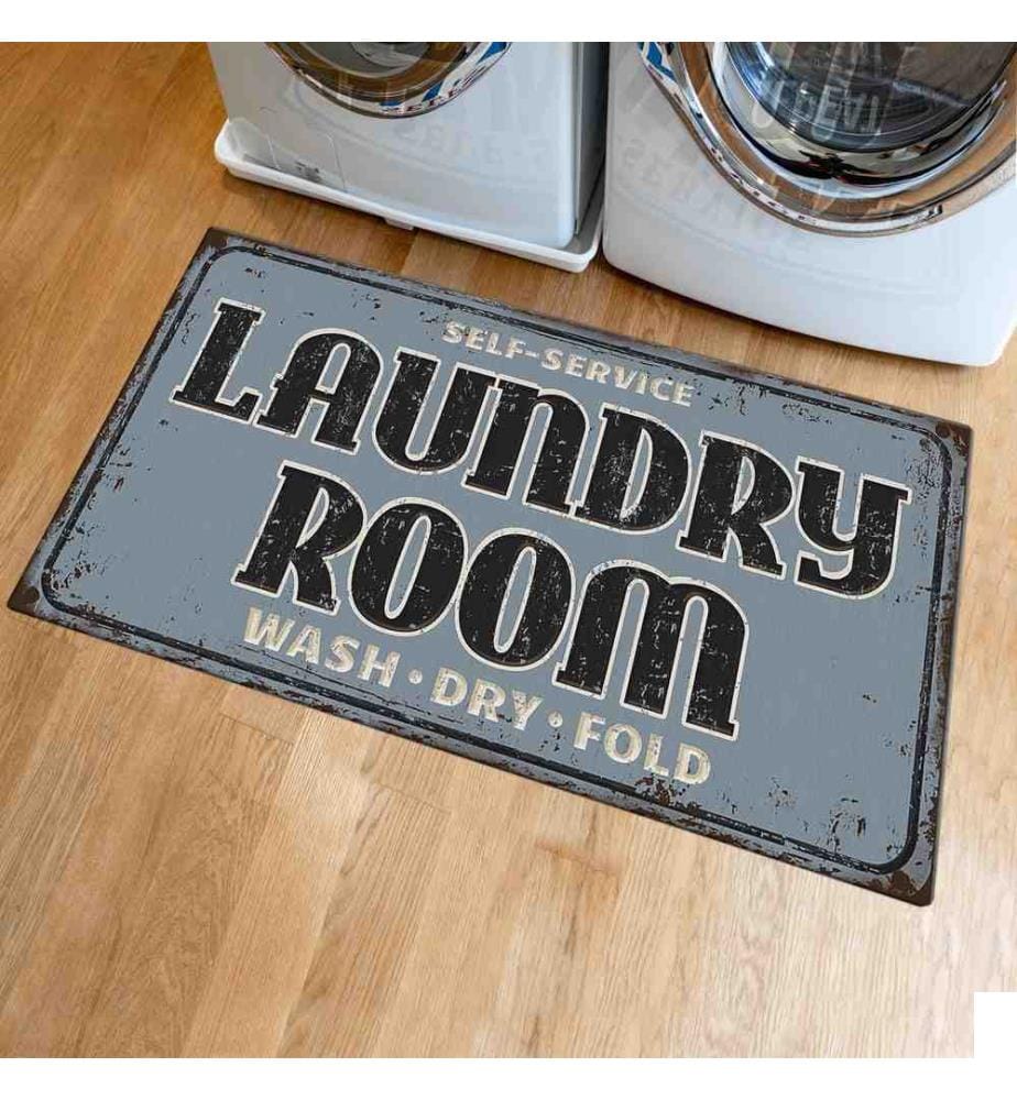 Tapis, gris, 70% coton - 30% polyester, 80 x 200 cm
