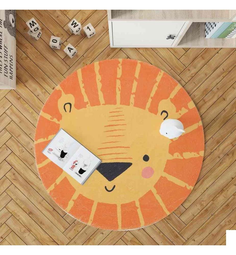 Tapis, orange, 70% coton - 30% polyester, 100 X 100 cm