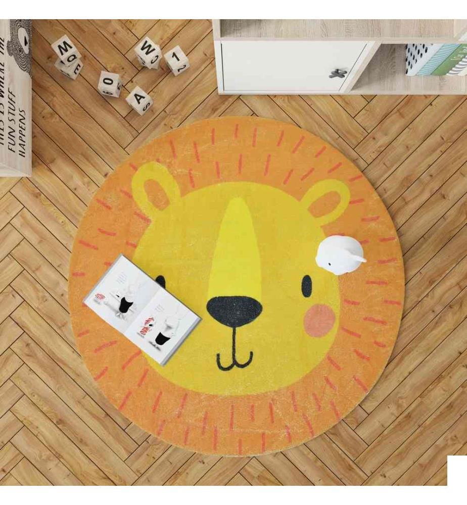 Tapis, orange, 70% coton - 30% polyester, 140 X 140 cm
