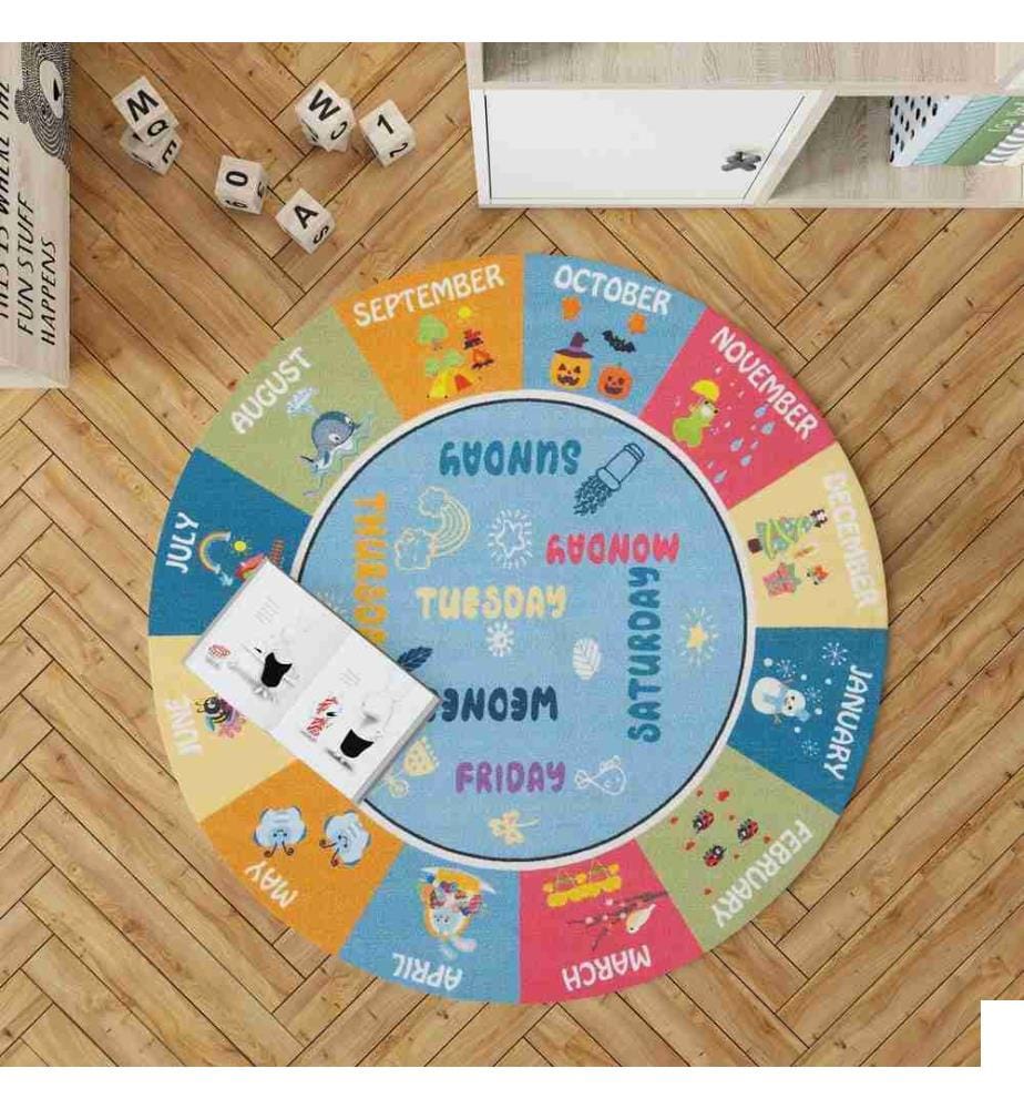 Tapis, Multicolore, 70% Coton - 30% Polyester, 120 X 120 cm