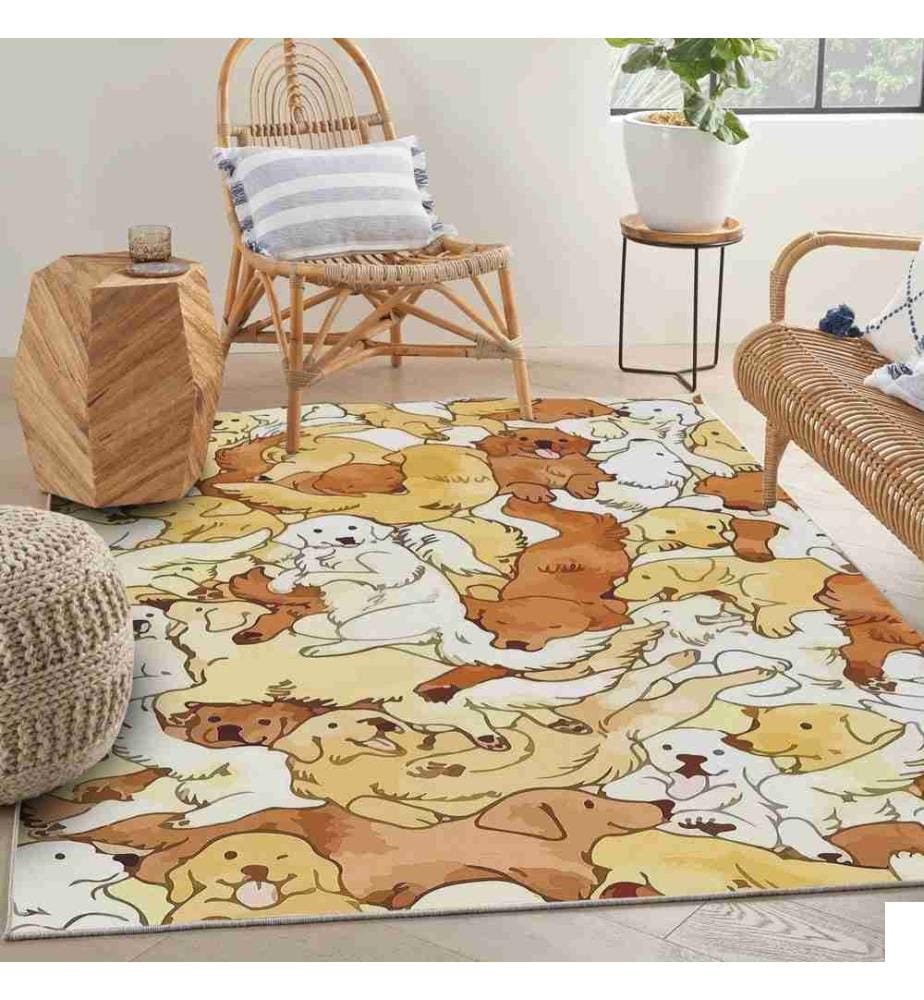 Tapis, Multicolore, 70% Coton - 30% Polyester, 100 x 150 cm