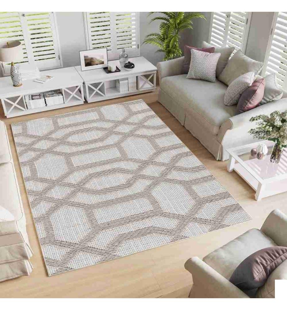 Tapis, gris, 70% coton - 30% polyester, 100 x 150 cm