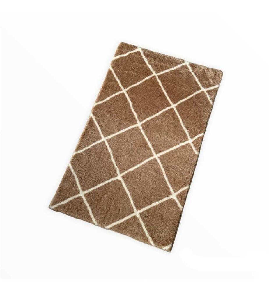 Tapis, Light Brown, 100% Polyester, 50 x 80 cm
