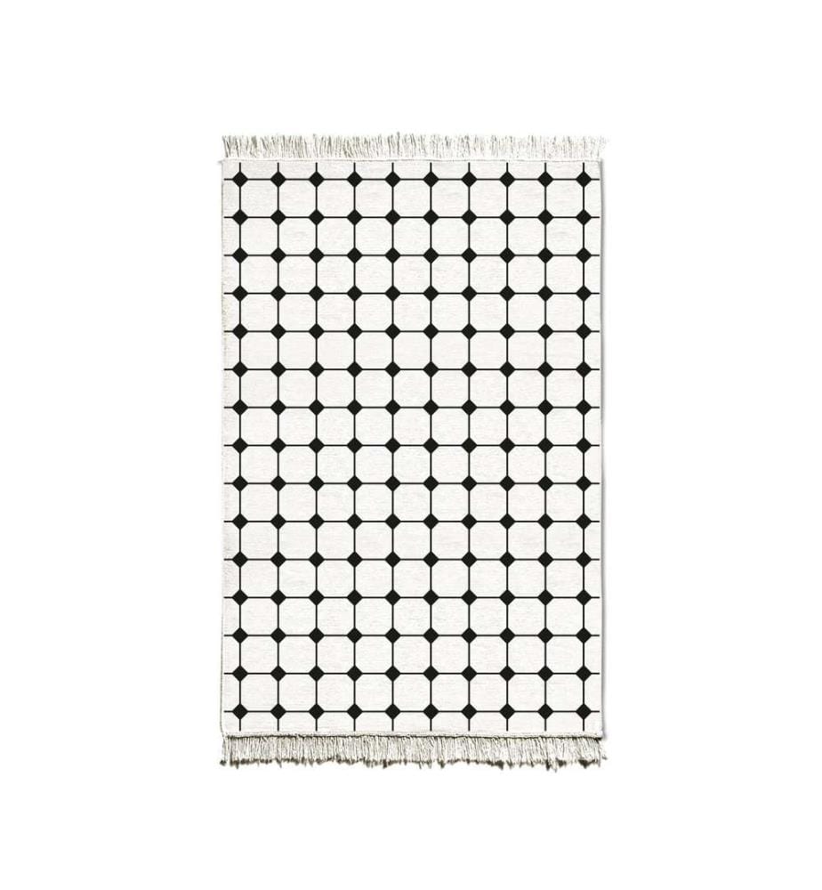 Tapis, blanc, 100% acrylique, 100 x 150 cm