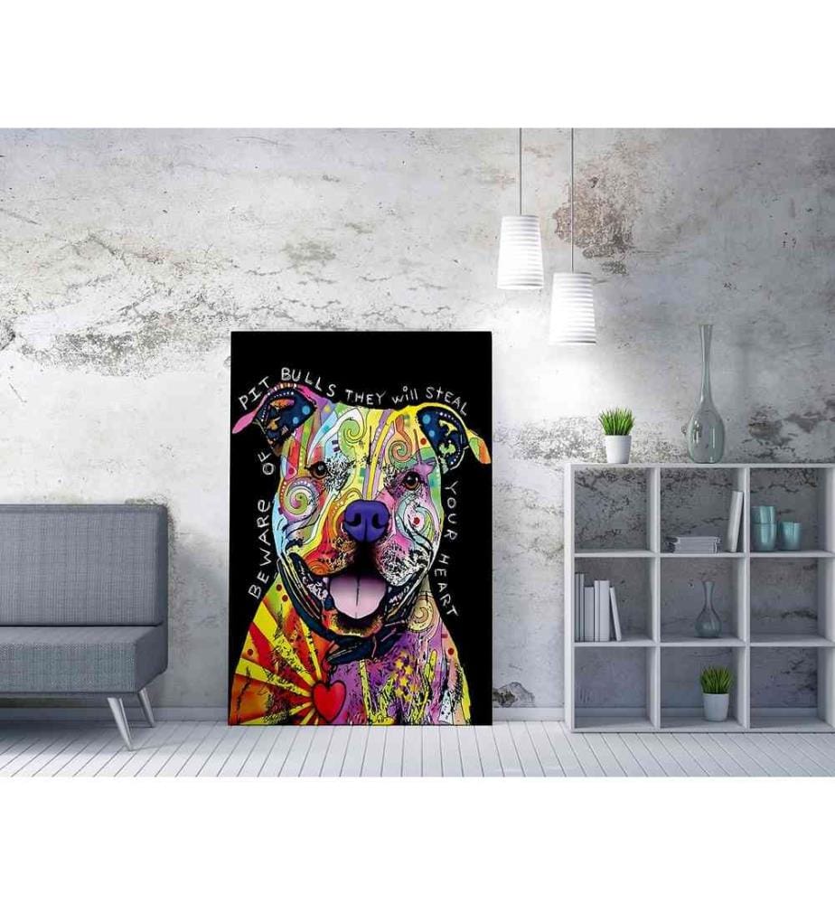 Peinture décorative sur toile, Multicolore, 50% coton - 50% polyester