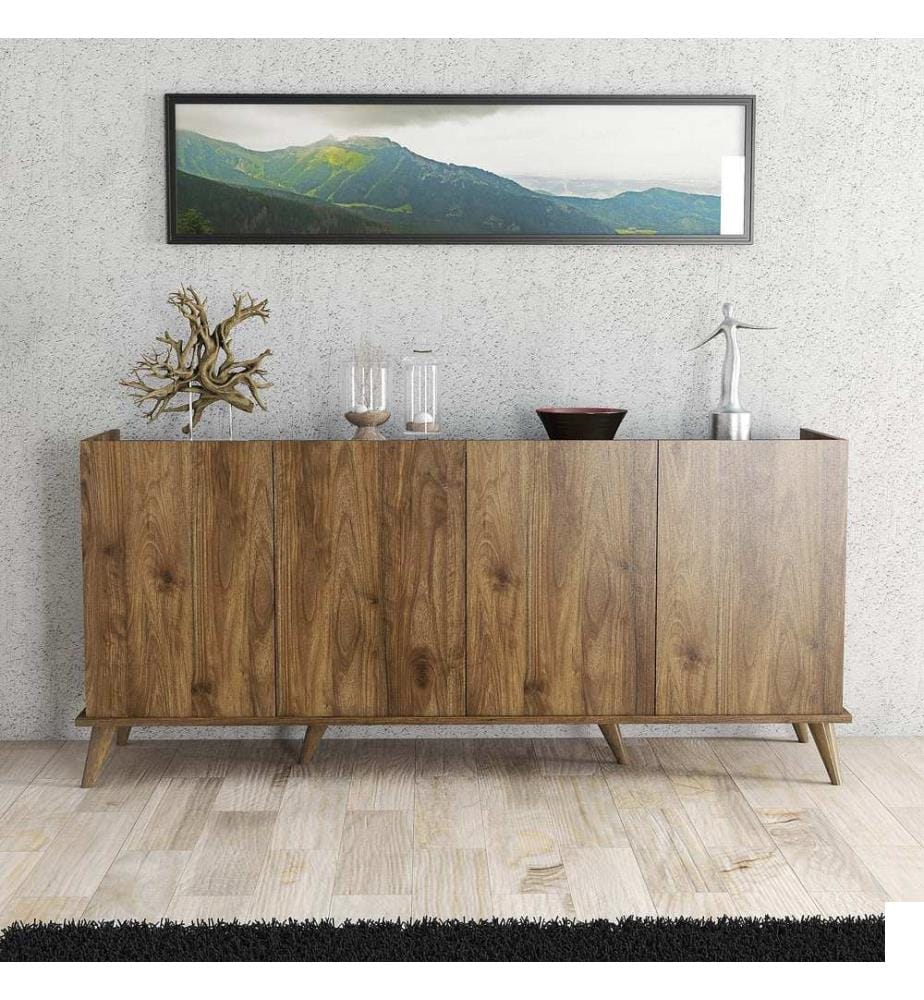 Couleur De Noix, Coffres De Tiroirs, 80,8X180X45 cm, Plaque De Particules Enrobée De Mélamine
